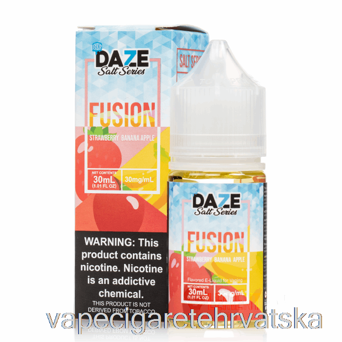 Vape Cigarete Ledena Jagoda Banana Jabuka - 7 Daze Fusion Soli - 30 Ml 50 Mg